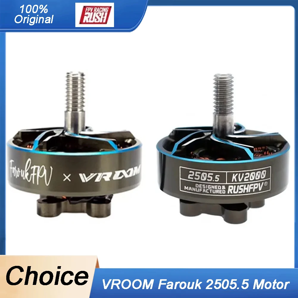 RUSHFPV VROOM Farouk 2505.5 1500KV/1850KV/2000KV Бесщеточный двигатель, совместимый 5-6-дюймовый пропеллер для RC FPV Freestyle Drone
RUSHFPV VROOM Farouk 2505.5 1500KV/1850KV/2000KV Бесщеточный двигатель, совместимый 5-6-дюймовый пропеллер для RC FPV Freestyle Drone