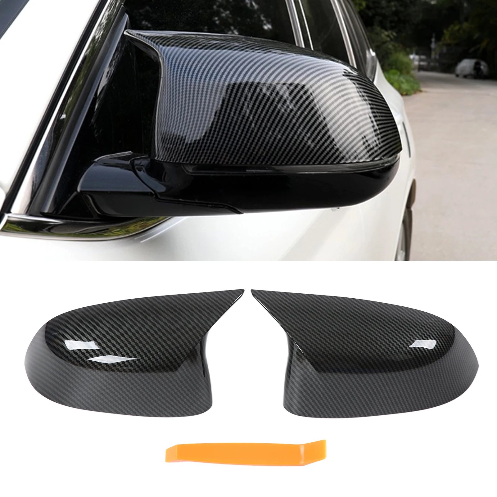 Left Right 1 Pair Door Mirror Cover Side Mirror Cap Carbon Fiber Look ABS For BMW X3 G01 X4 G02 X5 G05 X6 G06 X7 G07 2018
Left Right 1 Pair Door Mirror Cover Side Mirror Cap Carbon Fiber Look ABS For BMW X3 G01 X4 G02 X5 G05 X6 G06 X7 G07 2018