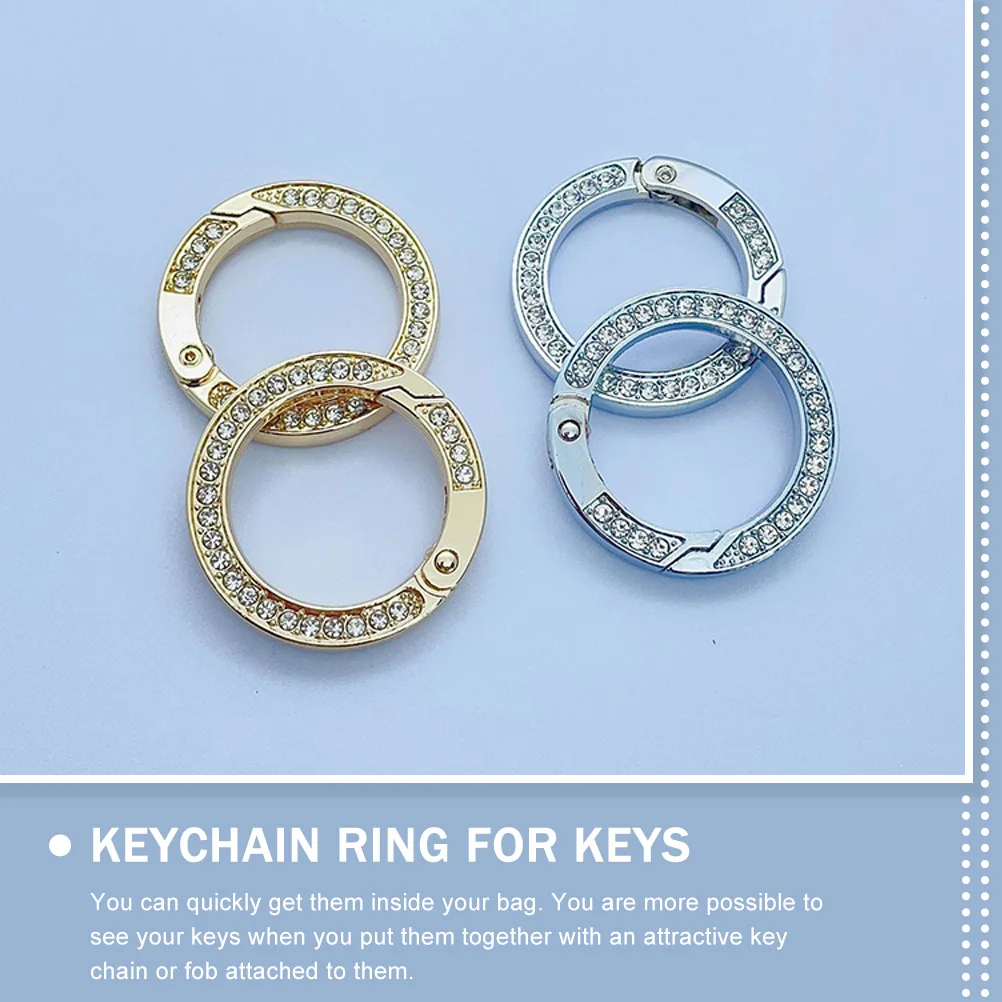 10pcs Rhinestone Alloy Keychain Loose Rings Round Key Chains Attachments For Car Keys Small Keychains Metal Key Ring Holder
10pcs Rhinestone Alloy Keychain Loose Rings Round Key Chains Attachments For Car Keys Small Keychains Metal Key Ring Holder