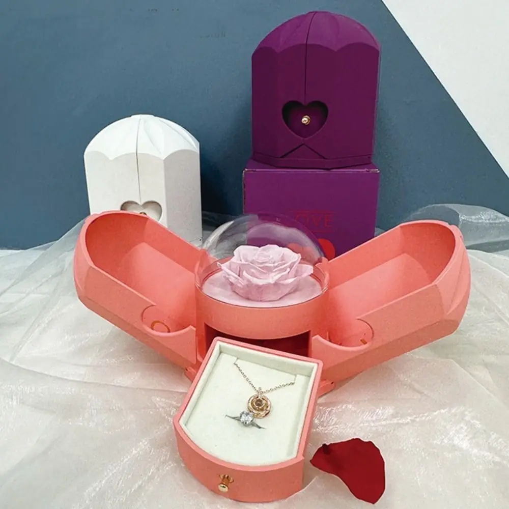 Romantic Surprise Flower Jewelry Box Decorative with Soap Rose Rose Drawer Packaging Box Plastic Dried Flowers Necklace Box
Romantic Surprise Flower Jewelry Box Decorative with Soap Rose Rose Drawer Packaging Box Plastic Dried Flowers Necklace Box