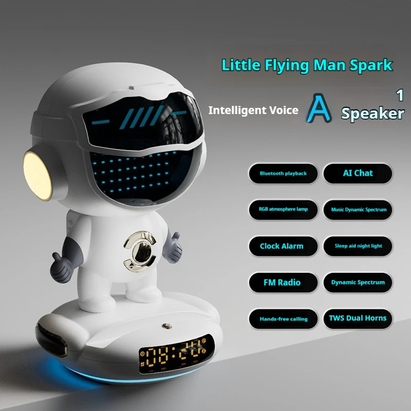 Ai Bluetooth Speaker Astronaut Style Wifi Digital Alarm Clock Rgb Ambient Light Fm Radio Sleep Aid Night Light Ai Chat
Ai Bluetooth Speaker Astronaut Style Wifi Digital Alarm Clock Rgb Ambient Light Fm Radio Sleep Aid Night Light Ai Chat
