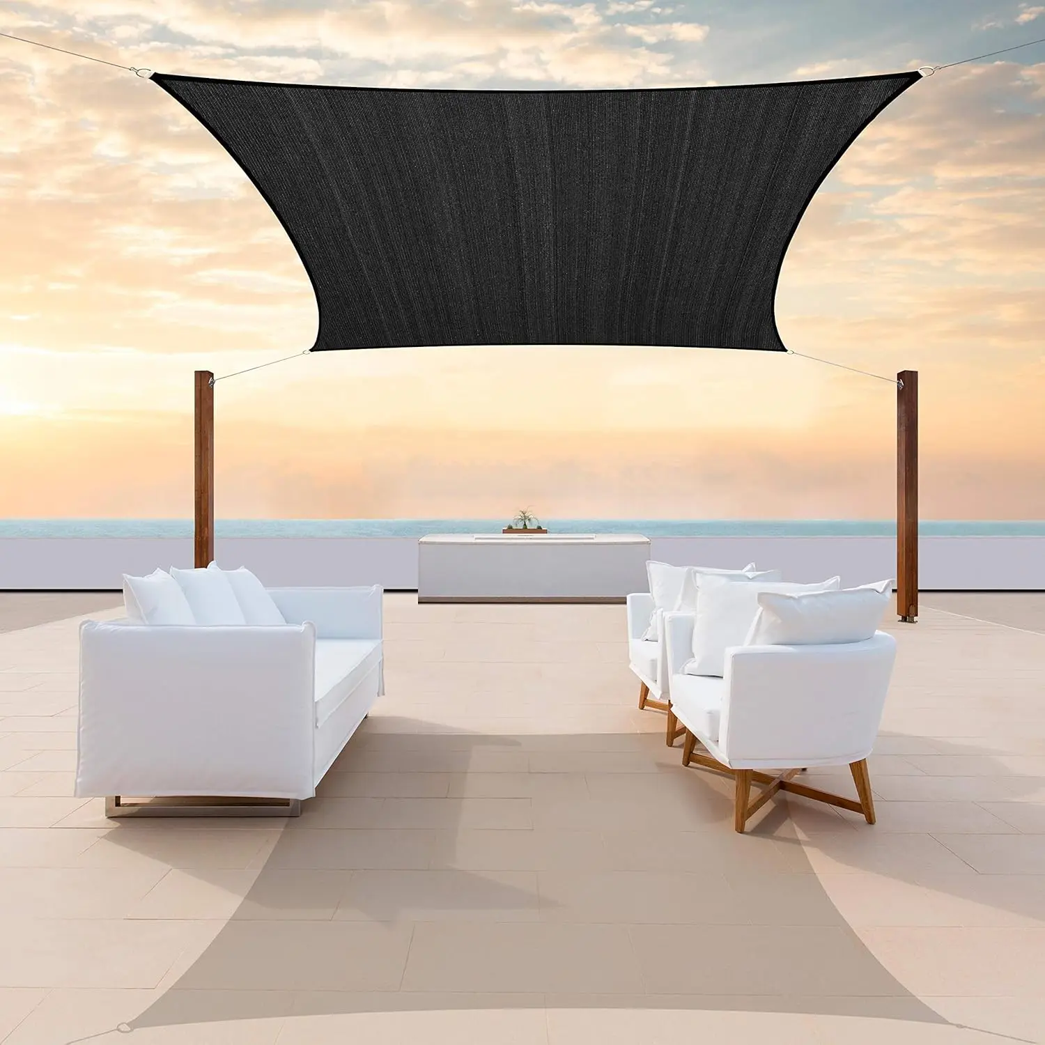 Custom Size 14' x 14' Black Sun Shade Sail Canopy UV Block UPF50 Square - Commercial Standard Heavy Duty- 190 GSM - 3 Years
Custom Size 14' x 14' Black Sun Shade Sail Canopy UV Block UPF50 Square - Commercial Standard Heavy Duty- 190 GSM - 3 Years