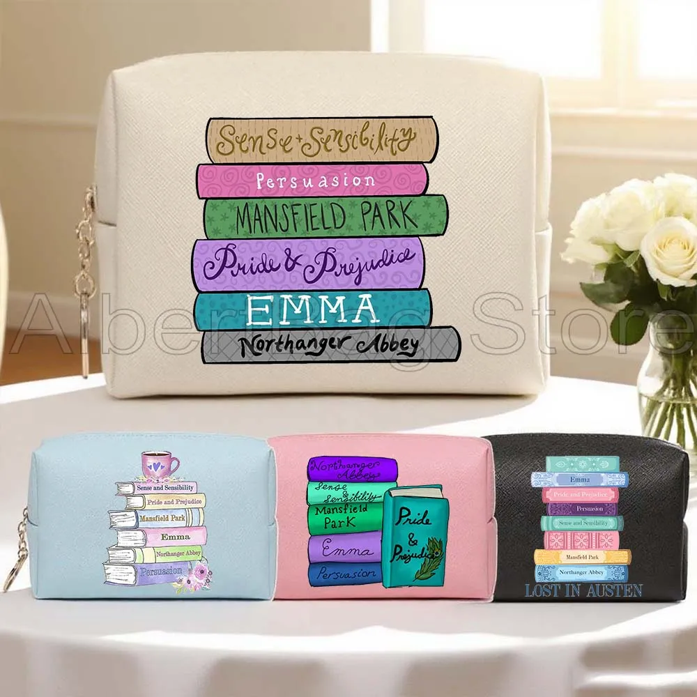 Jane Austen Floral Book Stack Library Novel Reading Gift PU Leather Travel Cosmetic Bag Women Makeup Case Waterproof Storage Bag
Jane Austen Floral Book Stack Library Novel Reading Gift PU Leather Travel Cosmetic Bag Women Makeup Case Waterproof Storage Bag