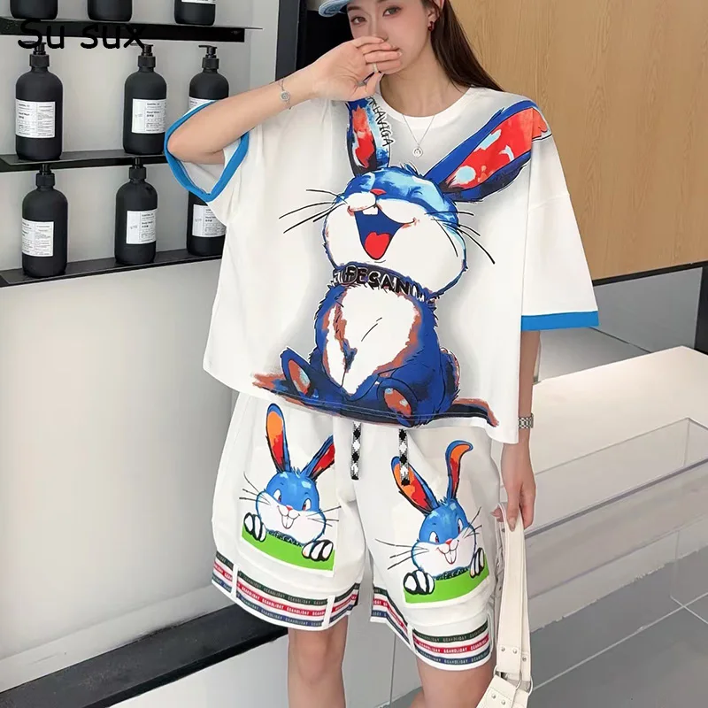 Funny Rabbit Print Oversized Half Sleeve T Shirt 2 Piece Sets Woman Outfits 2026 Summer Casual Cotton Short Pant Sets Bust140cm
Funny Rabbit Print Oversized Half Sleeve T Shirt 2 Piece Sets Woman Outfits 2026 Summer Casual Cotton Short Pant Sets Bust140cm