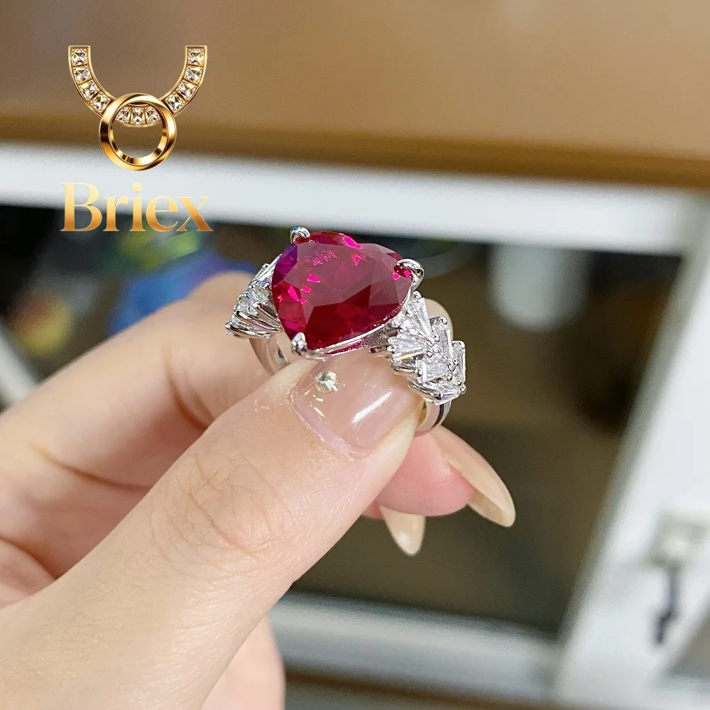 Briex Jewelry Luxury Solid Platinum PT950 Women's Love Red 7 karat Moissanite Diamond Ring Diamond Ring Wedding Ring
Briex Jewelry Luxury Solid Platinum PT950 Women's Love Red 7 karat Moissanite Diamond Ring Diamond Ring Wedding Ring