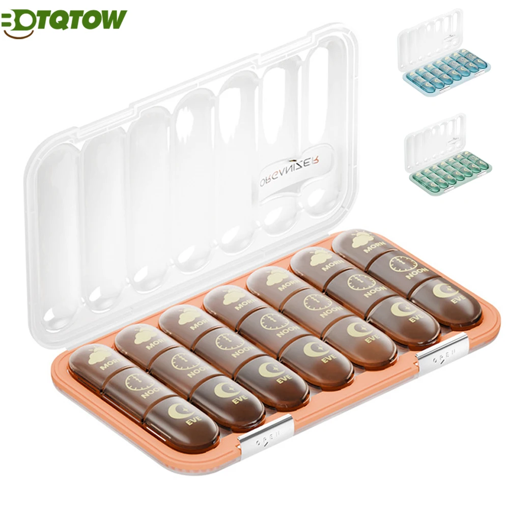 1PCS Weekly Pill Organizer 3/4 Times a Day, Large Pill Box,7 Day Medicine Organizer, Pill case for Vitamin/Fish Oil/Supplements
1PCS Weekly Pill Organizer 3/4 Times a Day, Large Pill Box,7 Day Medicine Organizer, Pill case for Vitamin/Fish Oil/Supplements