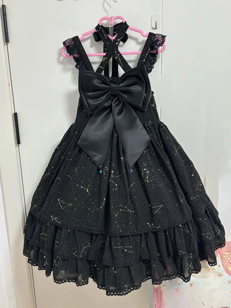 Vintage Japanese Lolita Dress Women Bow Sleeveless Mini Dress Y2K Kawaii Streetwear Casual Daily Outfit
Vintage Japanese Lolita Dress Women Bow Sleeveless Mini Dress Y2K Kawaii Streetwear Casual Daily Outfit