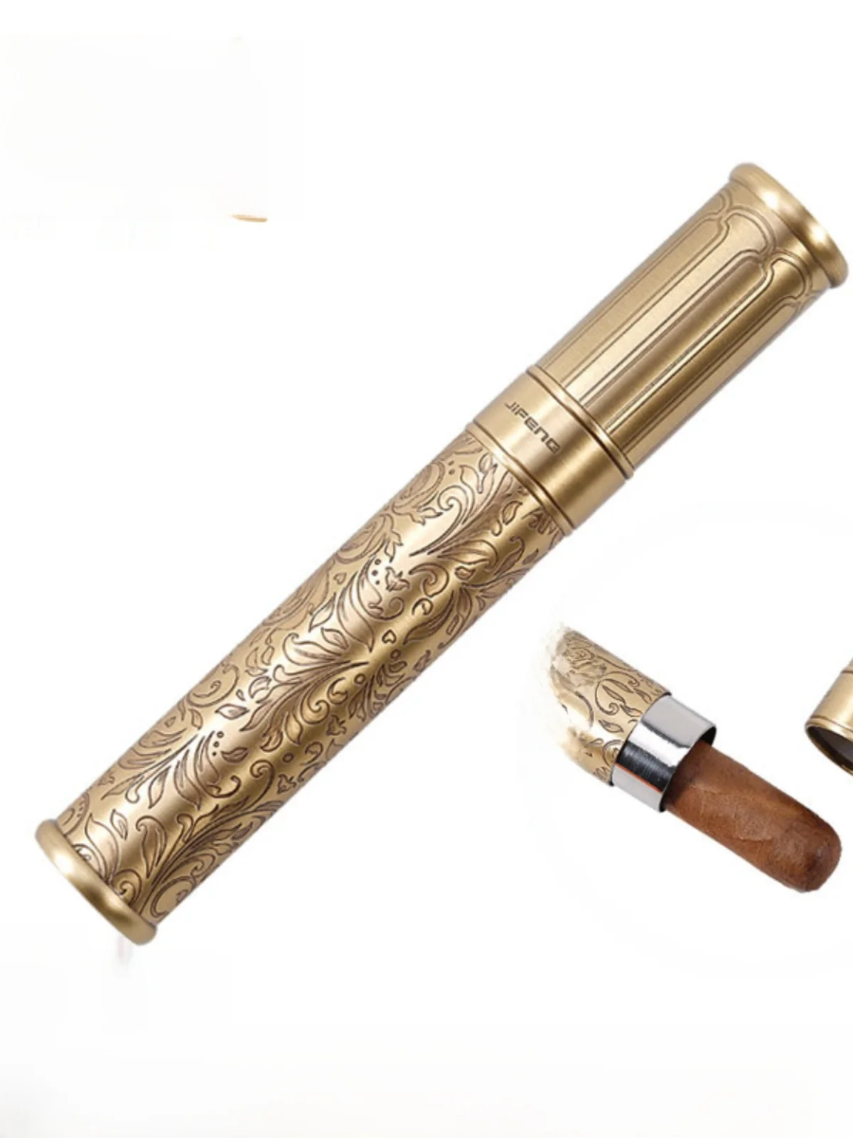 JIFENG Portable Cigar Tube Moisture Box Single Pack Pure Copper Metal High-Diameter Smoking Kit Smooth Surface Home Decor
JIFENG Portable Cigar Tube Moisture Box Single Pack Pure Copper Metal High-Diameter Smoking Kit Smooth Surface Home Decor