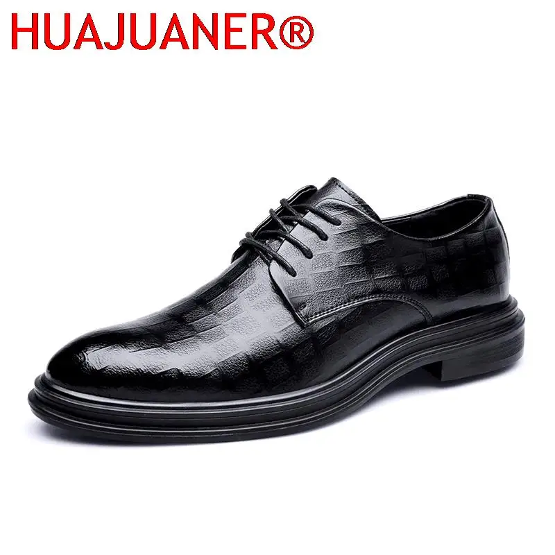 Business Mens Shoes Fashion Leather Oxford Men Wedding Dress Shoes Lace-up Solid Black Footwear Brand Italian Office Derby Shoe
Business Mens Shoes Fashion Leather Oxford Men Wedding Dress Shoes Lace-up Solid Black Footwear Brand Italian Office Derby Shoe