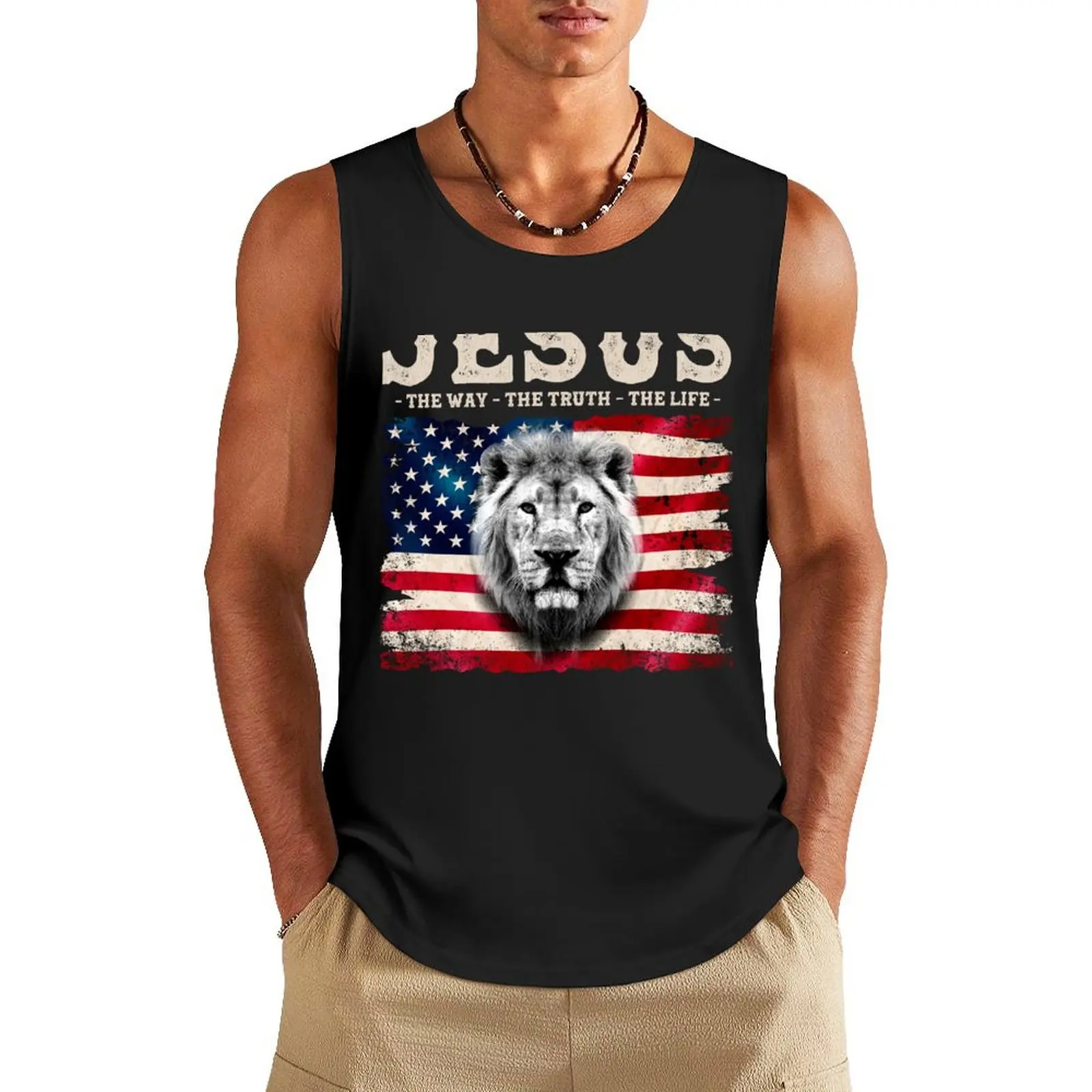 Jesus Lion of Judah - The Way The Truth The Life Tank Top summer Men's tops Top Men's clothes luxury style
Jesus Lion of Judah - The Way The Truth The Life Tank Top summer Men's tops Top Men's clothes luxury style