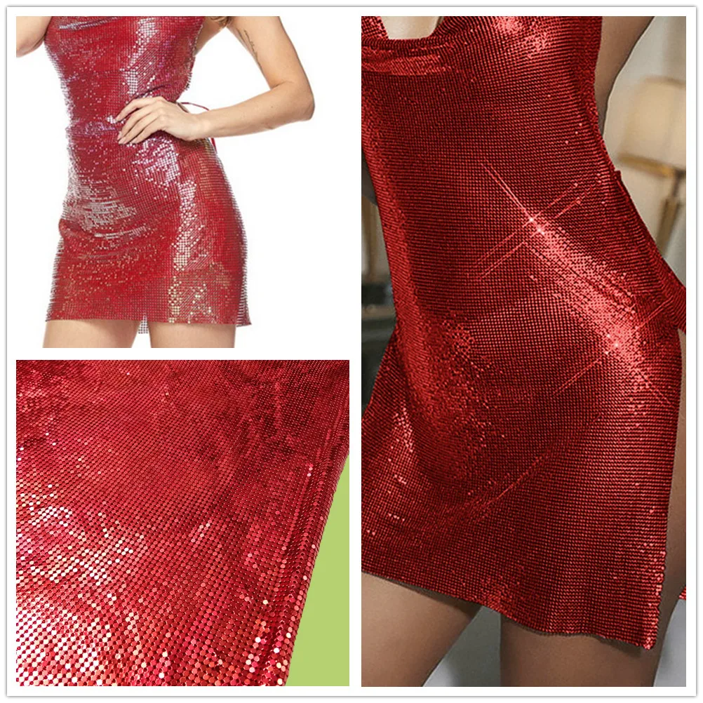 Red Sequin Fabric - Shiny Aluminum Metal Mesh for DIY Clothing, Evening Gowns & Home Decor Projects
Red Sequin Fabric - Shiny Aluminum Metal Mesh for DIY Clothing, Evening Gowns & Home Decor Projects