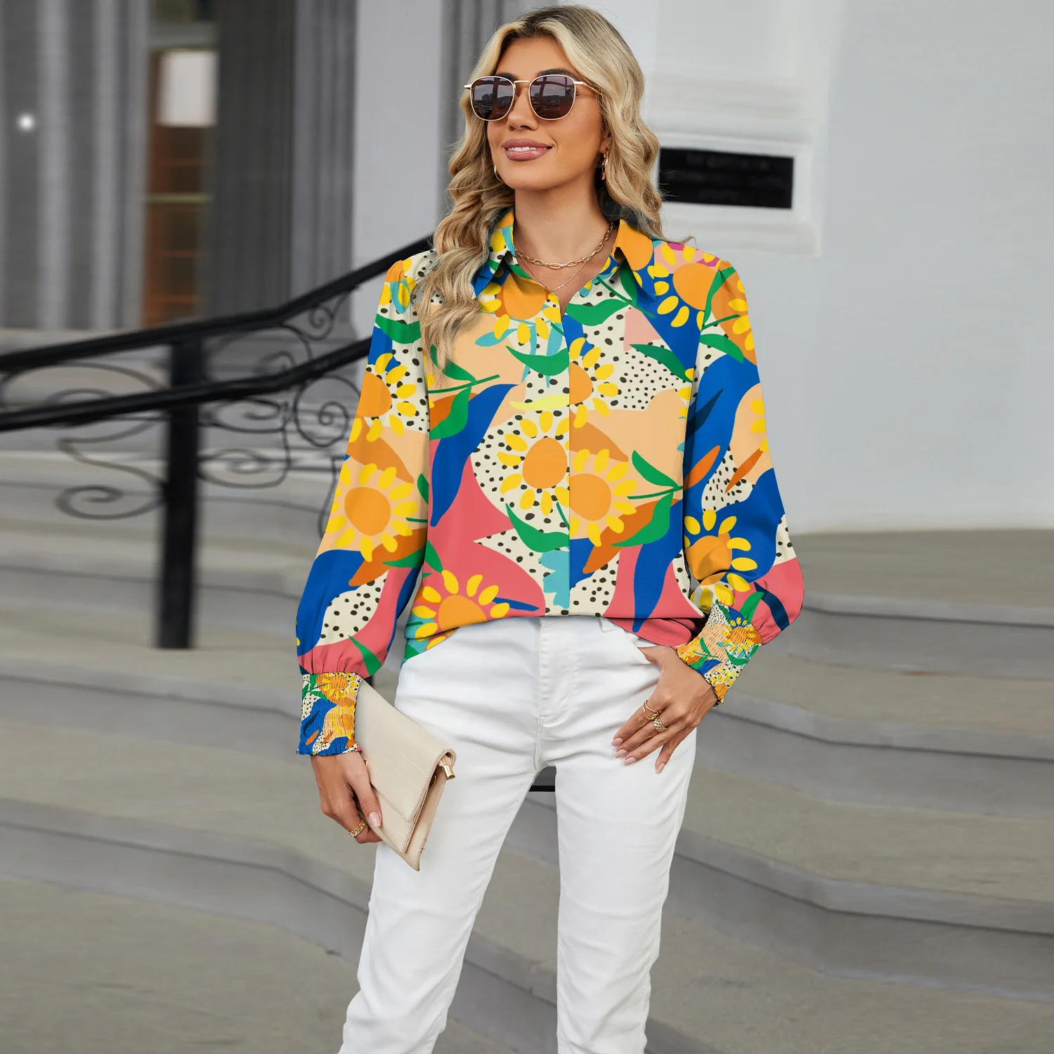 Fashion Spring Summer 3D Print Shirts Casual Long Sleeves Loose Cardigan Buttons Long Blouses Elegant Office Shirts Daily Tops
Fashion Spring Summer 3D Print Shirts Casual Long Sleeves Loose Cardigan Buttons Long Blouses Elegant Office Shirts Daily Tops