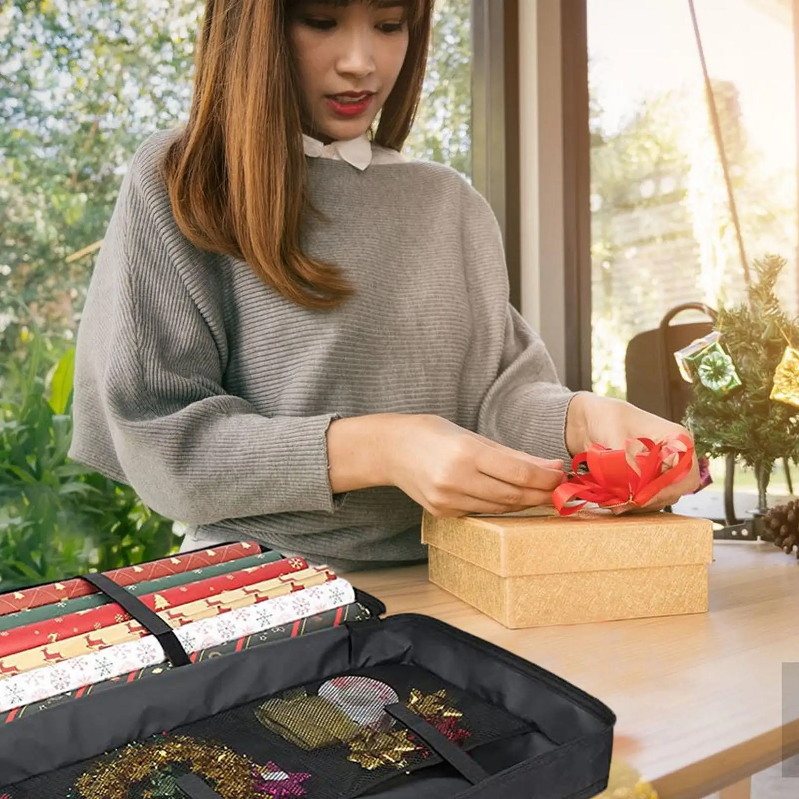 Wrapping Paper Containers Dustproof Zippered Wrapping Paper Waterproof Pouches Christmas Gift Storage Oxford Cloth Bags
Wrapping Paper Containers Dustproof Zippered Wrapping Paper Waterproof Pouches Christmas Gift Storage Oxford Cloth Bags