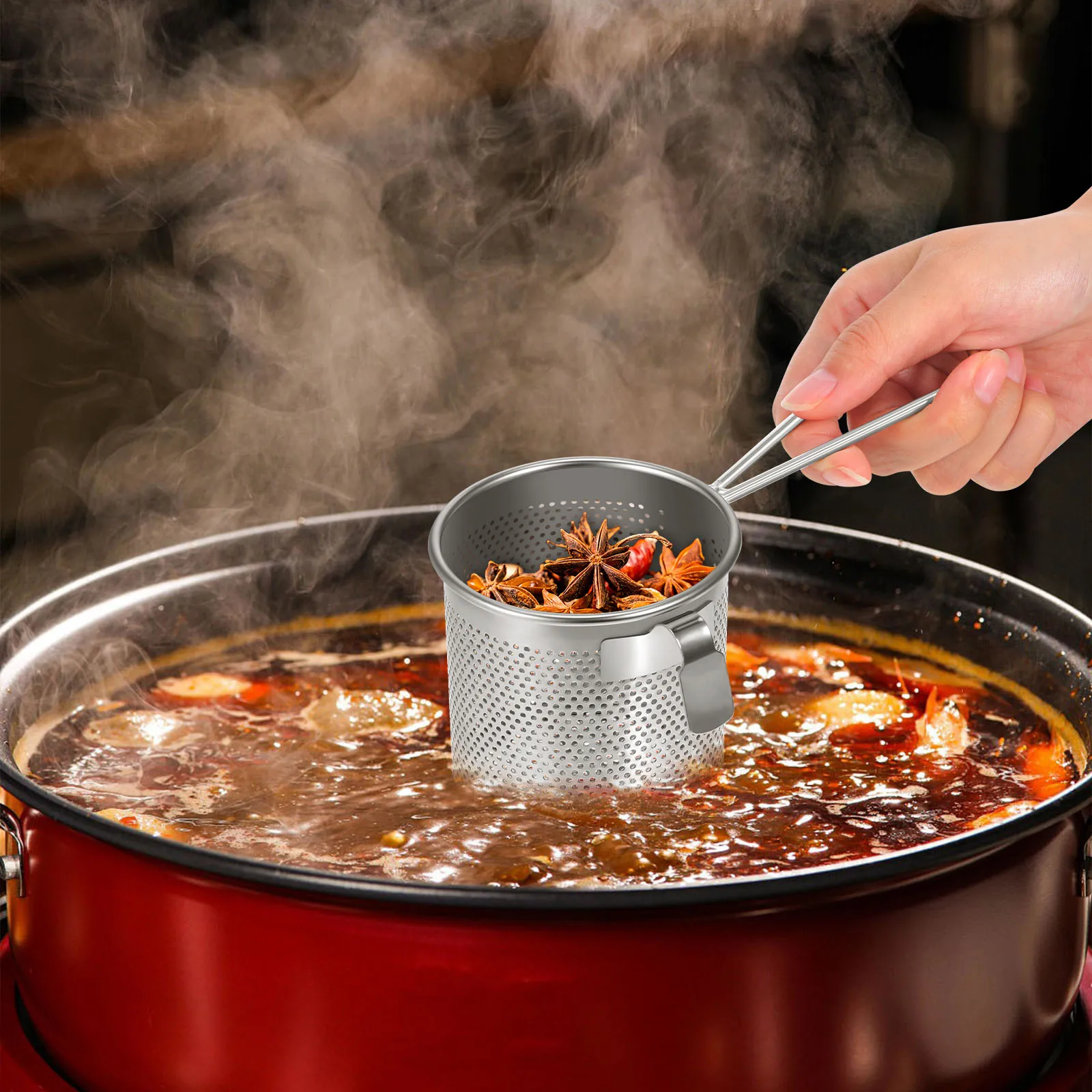 Stainless Steel Hot Pot Colander 9CM Height Mesh Sieve Kitchen Tool Easy Clean Hanging Design Practical Strainer
Stainless Steel Hot Pot Colander 9CM Height Mesh Sieve Kitchen Tool Easy Clean Hanging Design Practical Strainer