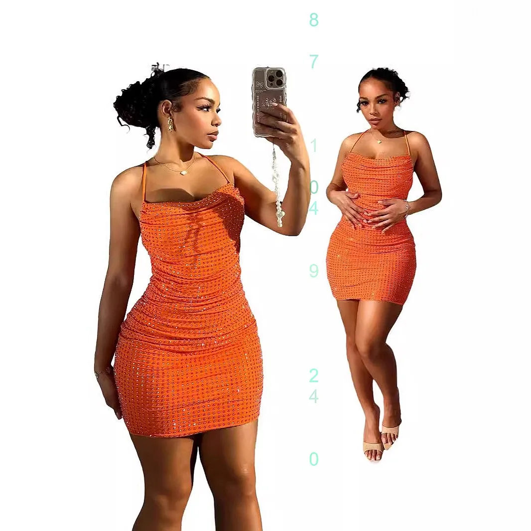 Summer Spring Women Dress Sexy Halter Tie Dye Low Waist Dresses Sparkly Rhinestone Solid Bodycon Jumpsuit Playsuit
Summer Spring Women Dress Sexy Halter Tie Dye Low Waist Dresses Sparkly Rhinestone Solid Bodycon Jumpsuit Playsuit