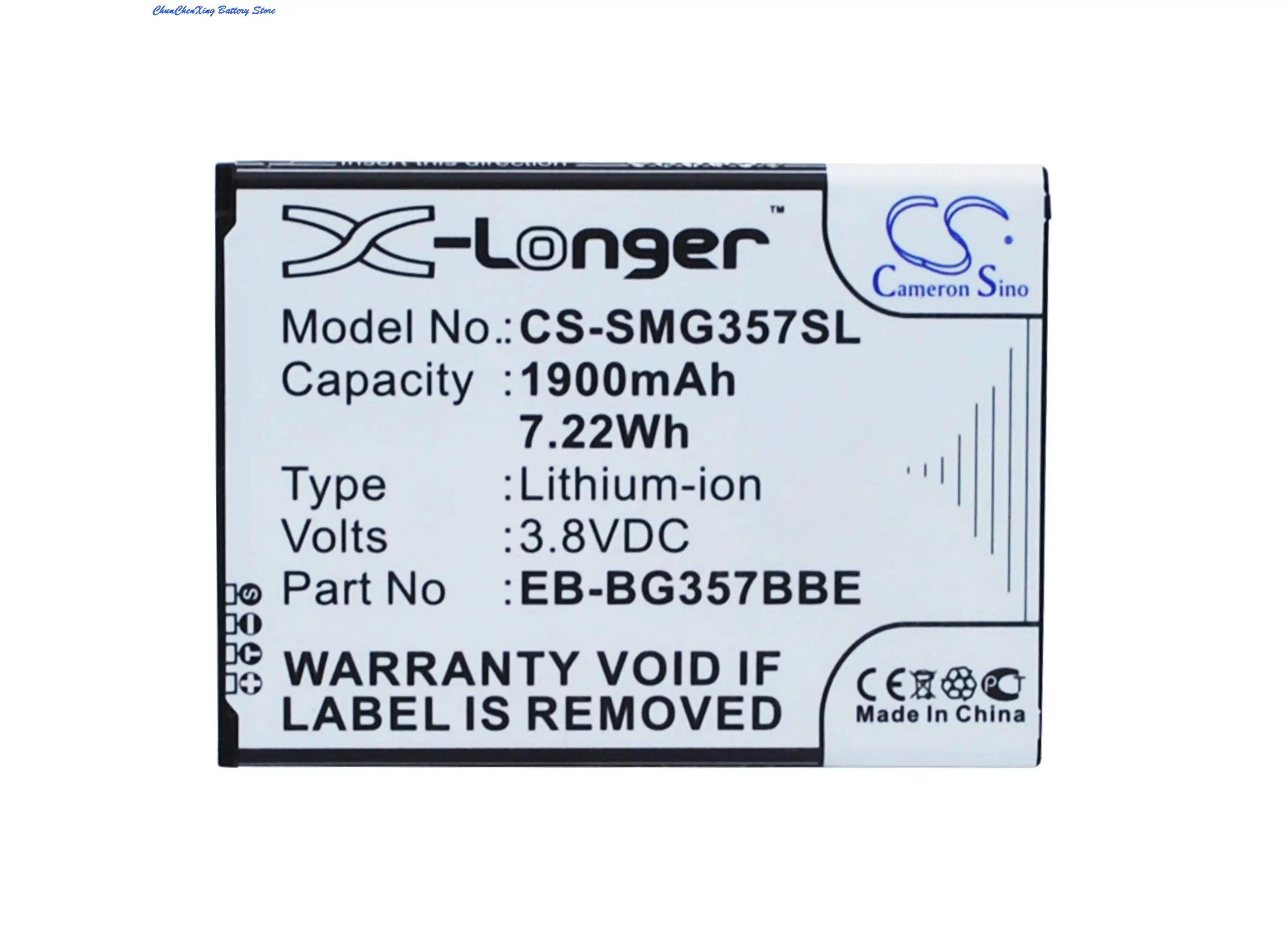 Аккумулятор BG357BBU, EB-BG357BBE емкостью 1900 мАч для Samsung Galaxy Ace 4 LTE, SM-G357, SM-G357FZ, SM-G357M
Аккумулятор BG357BBU, EB-BG357BBE емкостью 1900 мАч для Samsung Galaxy Ace 4 LTE, SM-G357, SM-G357FZ, SM-G357M