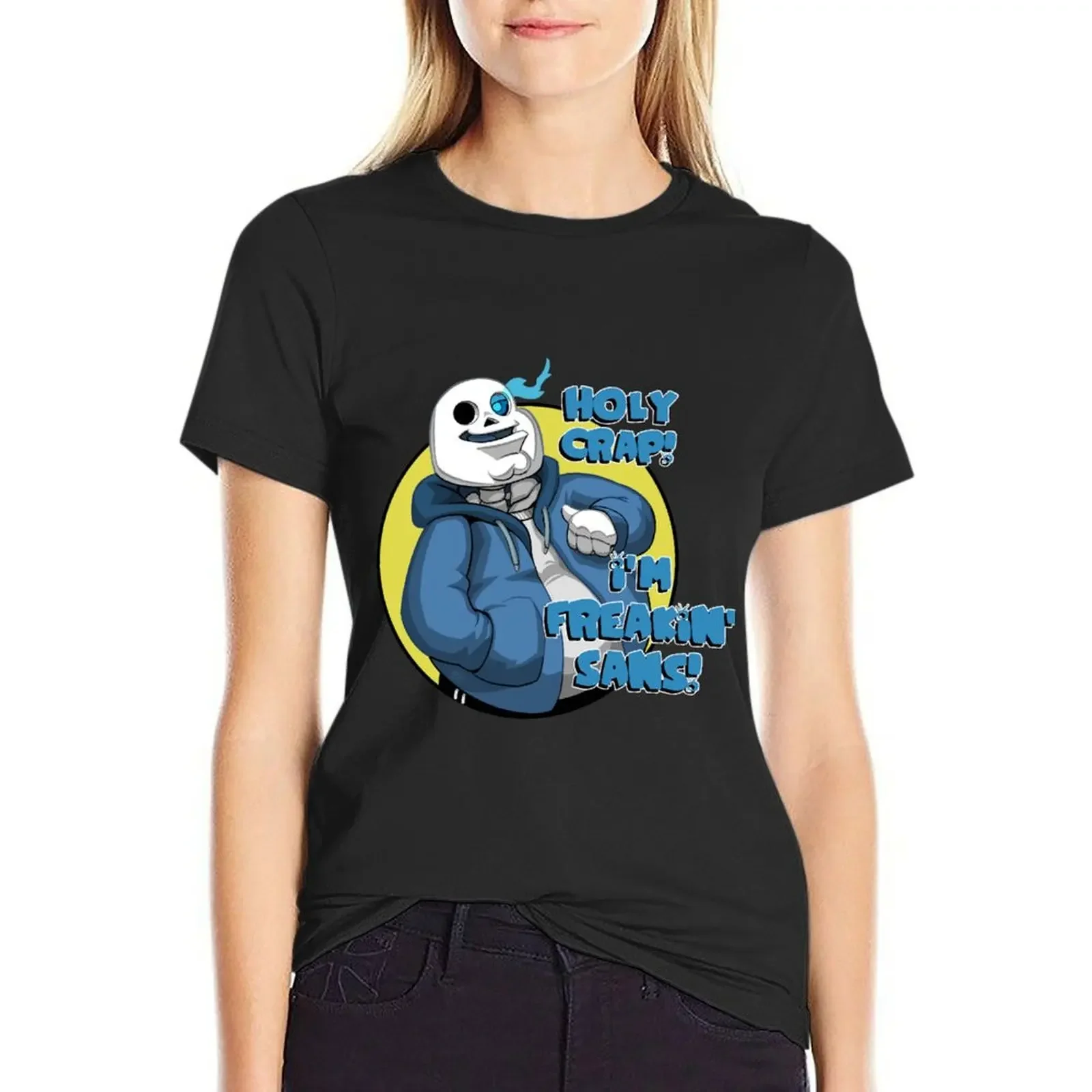 Holy Crap! I'm Freakin' Sans! T-Shirt funny plus sizes plain anime Women's tee shirt
Holy Crap! I'm Freakin' Sans! T-Shirt funny plus sizes plain anime Women's tee shirt
