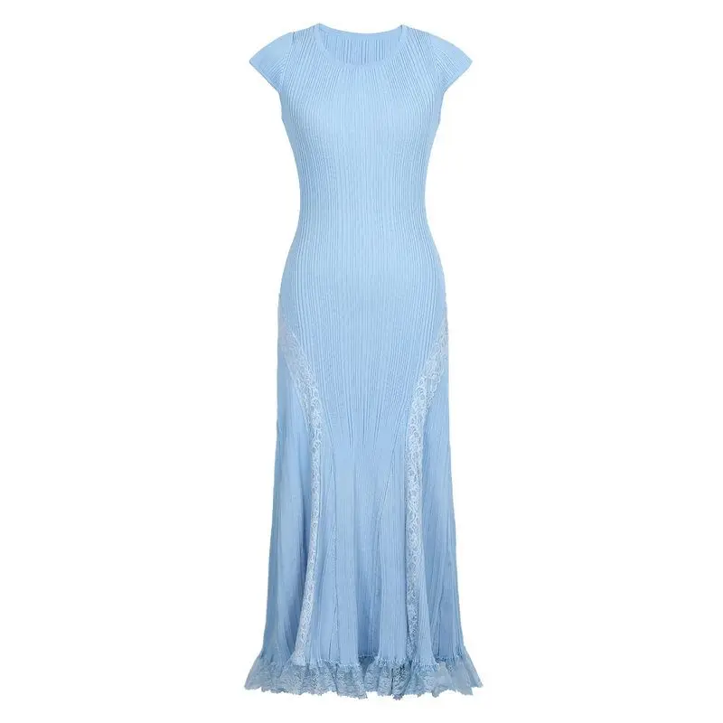 Fashionable Knitted Lace Short Sleeve Dress High Waist Fish Tail Gown for Women Summer 2025 Quality Ladies' Clothing
Fashionable Knitted Lace Short Sleeve Dress High Waist Fish Tail Gown for Women Summer 2025 Quality Ladies' Clothing