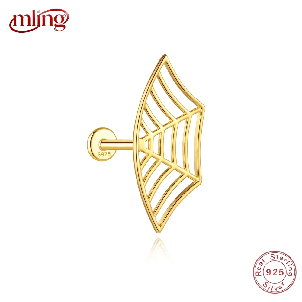 MLING 1PC Smooth Spider Web Flat Head Threaded Piercing 925 Sterling Silver Earring For Women Ins Hollow Lotus Earring Jewelry
MLING 1PC Smooth Spider Web Flat Head Threaded Piercing 925 Sterling Silver Earring For Women Ins Hollow Lotus Earring Jewelry