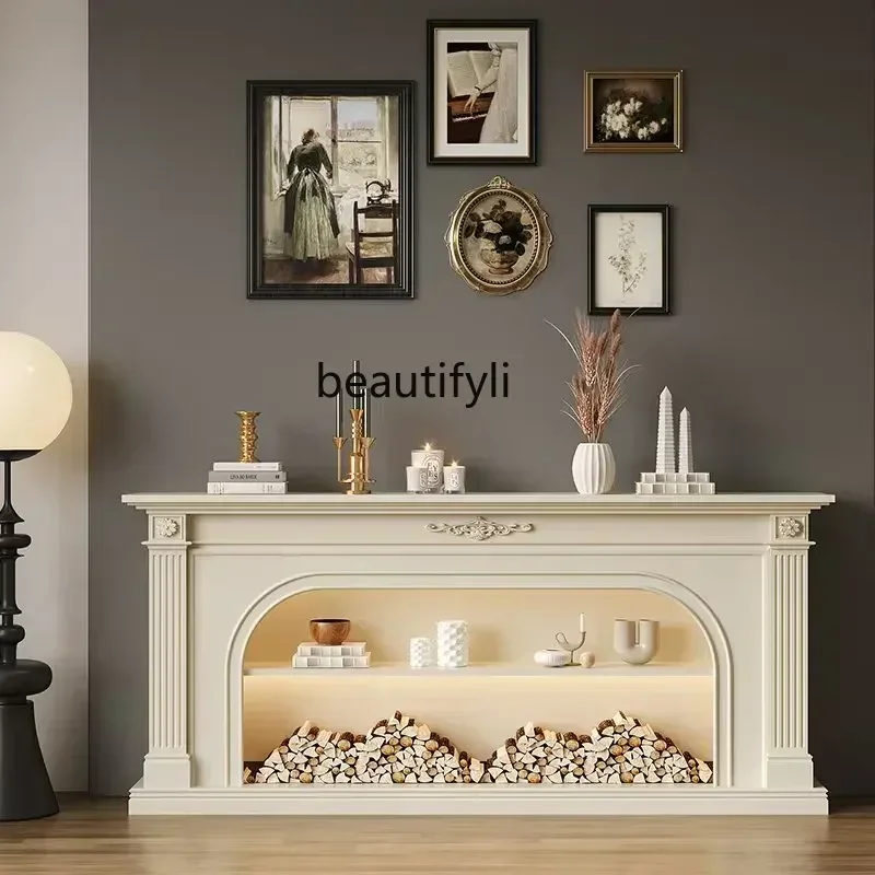 French solid wood fireplace decorative cabinet European entrance American living room simulation TV cabinet
French solid wood fireplace decorative cabinet European entrance American living room simulation TV cabinet