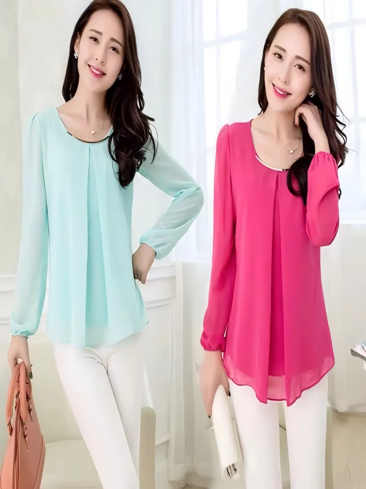 Casual Long Sleeve Women Blouse S-3XL Plus Size Chiffon Blouses Beach Shirt Office Work Loose Shirts Blusas Feminina Tops
Casual Long Sleeve Women Blouse S-3XL Plus Size Chiffon Blouses Beach Shirt Office Work Loose Shirts Blusas Feminina Tops