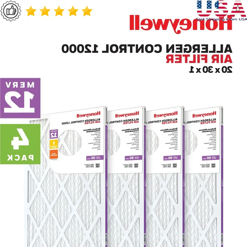 MERV 12 Плиссированный воздушный фильтр HVAC 20x30x1, 4 шт., электростатический контроль запаха от аллергии
MERV 12 Плиссированный воздушный фильтр HVAC 20x30x1, 4 шт., электростатический контроль запаха от аллергии