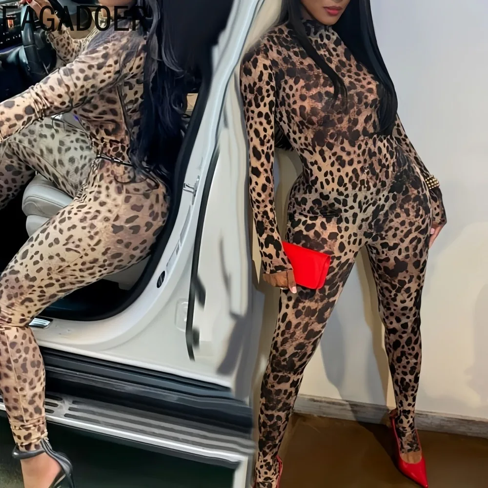 FAGADOER модные облегающие комбинезоны с леопардовым принтом для женщин, облегающие комбинезоны с круглым вырезом и длинными рукавами, женские уличные комбинезоны, новинка
FAGADOER модные облегающие комбинезоны с леопардовым принтом для женщин, облегающие комбинезоны с круглым вырезом и длинными рукавами, женские уличные комбинезоны, новинка
