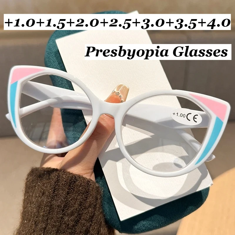Unisex Fashion New Cat Eye Reading Glasses Fashionable Personalized High-definition Anti-blue Light Farsighted Glasses To +4.0
Unisex Fashion New Cat Eye Reading Glasses Fashionable Personalized High-definition Anti-blue Light Farsighted Glasses To +4.0