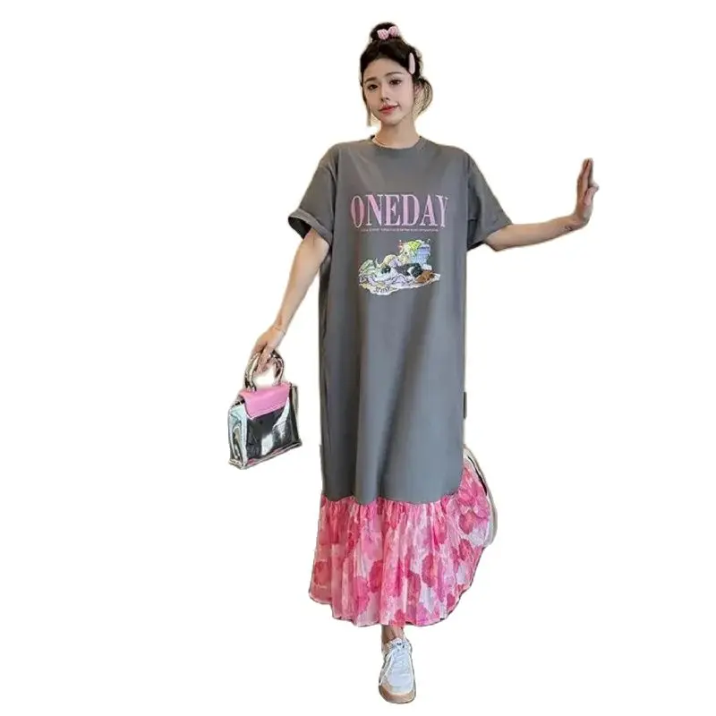 Fashion Summer Dresses 2024 new large -size print stitching gauze skirt short sleeve dresses loose and thin -knee long Dress
Fashion Summer Dresses 2024 new large -size print stitching gauze skirt short sleeve dresses loose and thin -knee long Dress