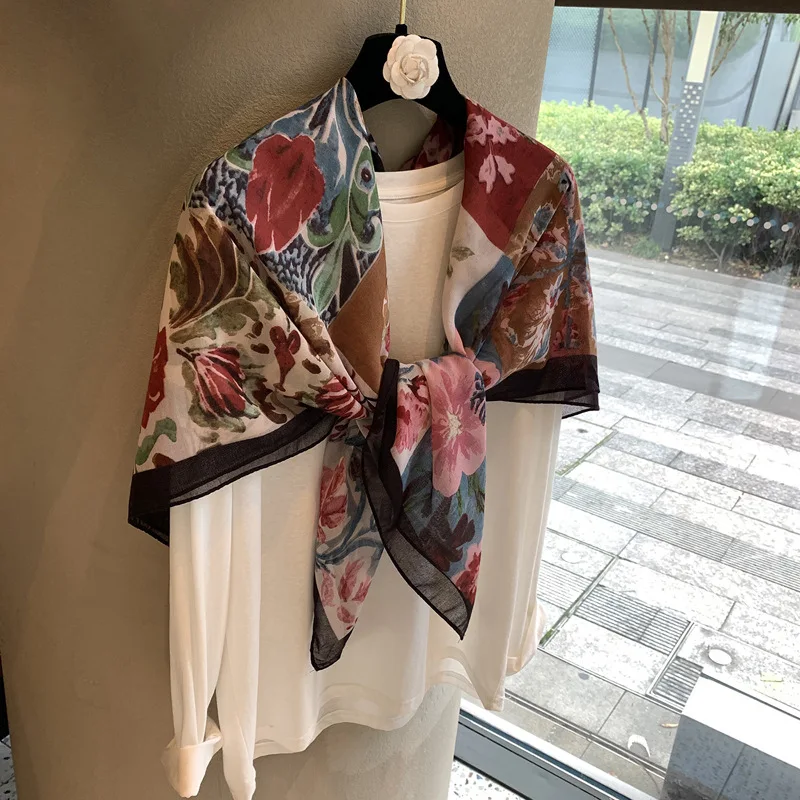 Print Scarf Hijab Female Turban Headband Bandana Luxury Shawl Wraps Neckerchief Foulards Femme Windproof Headscarf Fashion
Print Scarf Hijab Female Turban Headband Bandana Luxury Shawl Wraps Neckerchief Foulards Femme Windproof Headscarf Fashion