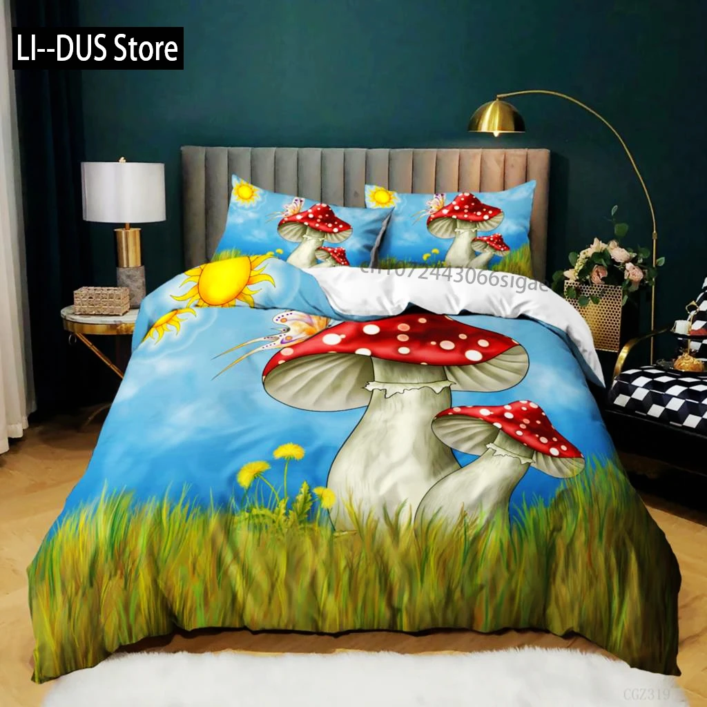 Mushroom Duvet Cover Set Queen Size Microfiber Mushrooms Ornate Doodles With Swirls Eyes Psychedelic Botany Bdding Set For Teens
Mushroom Duvet Cover Set Queen Size Microfiber Mushrooms Ornate Doodles With Swirls Eyes Psychedelic Botany Bdding Set For Teens