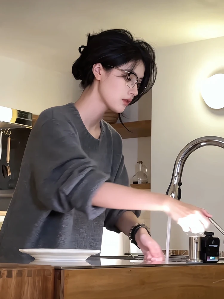 Утепленный круглый вязаный свитер на зиму, теплая свободная верхняя одежда, женская модная уличная одежда, с хлопковой подкладкой, с длинными рукавами
Утепленный круглый вязаный свитер на зиму, теплая свободная верхняя одежда, женская модная уличная одежда, с хлопковой подкладкой, с длинными рукавами