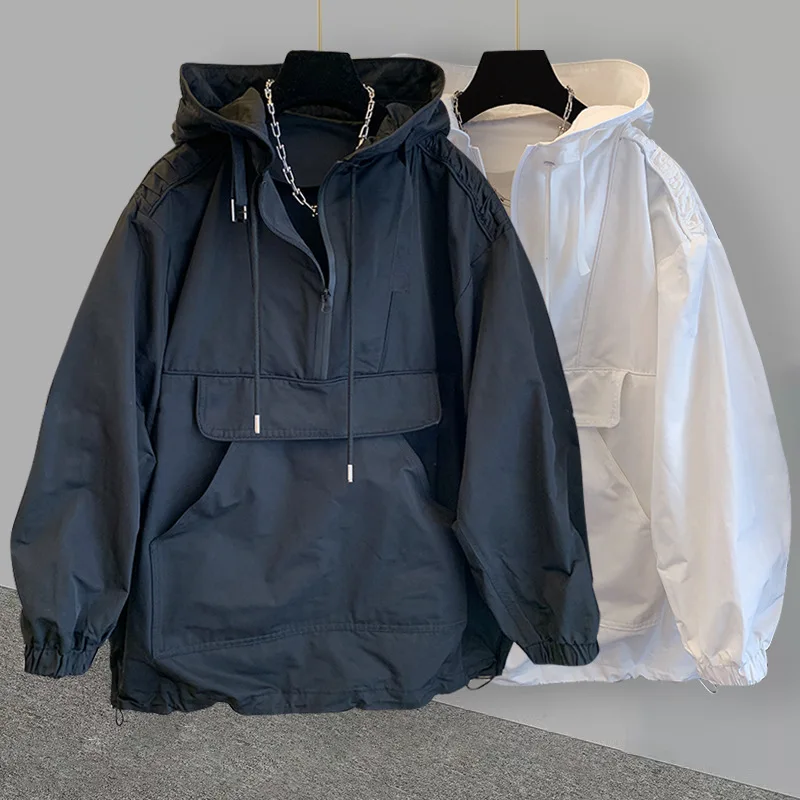 Outdoor Hooded Sunscreen Jacket Men Loose Windbreaker Sun Protection Coat New Spliced Design Jacket Windbreaker Men Trench Coats
Outdoor Hooded Sunscreen Jacket Men Loose Windbreaker Sun Protection Coat New Spliced Design Jacket Windbreaker Men Trench Coats