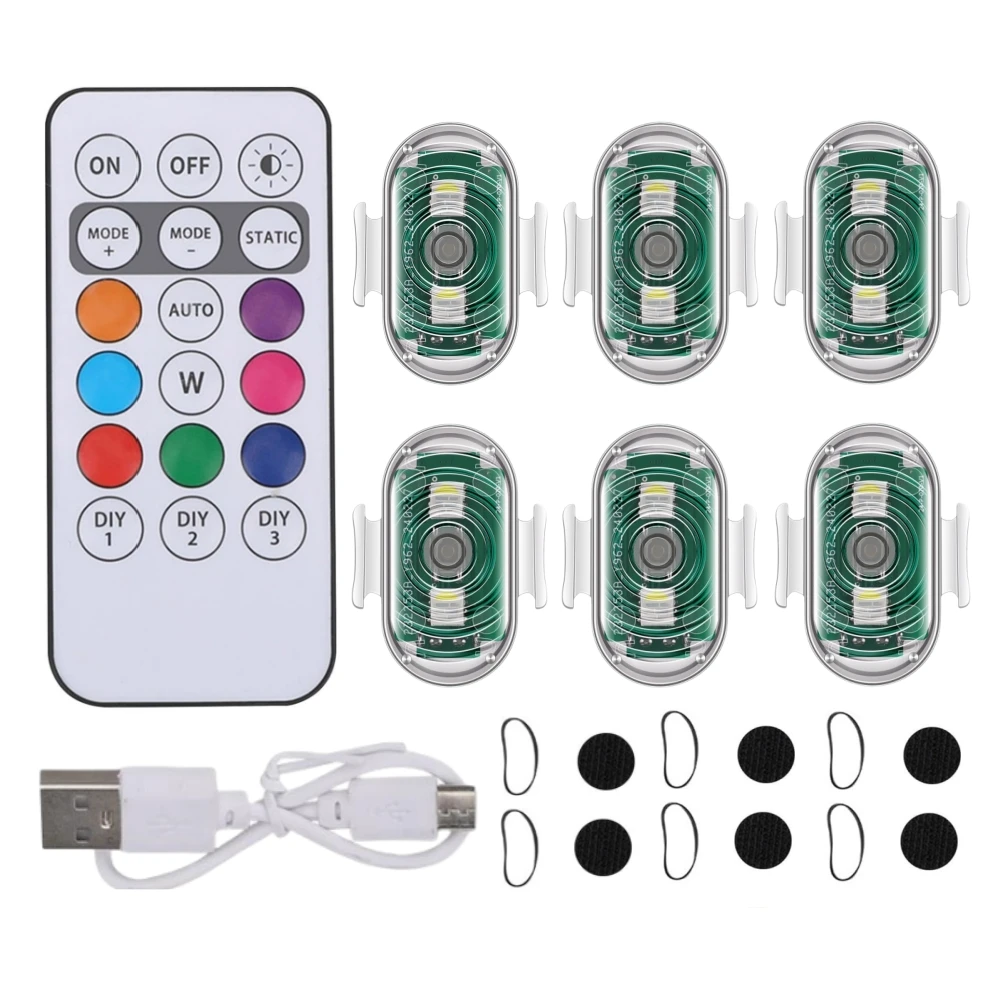 6PCS Wireless LED Strobe Lights Rechargeable Colorful Car LED Rock Lights Cordless Motorcycle Drone LED Strobe Lights For Car
6PCS Wireless LED Strobe Lights Rechargeable Colorful Car LED Rock Lights Cordless Motorcycle Drone LED Strobe Lights For Car