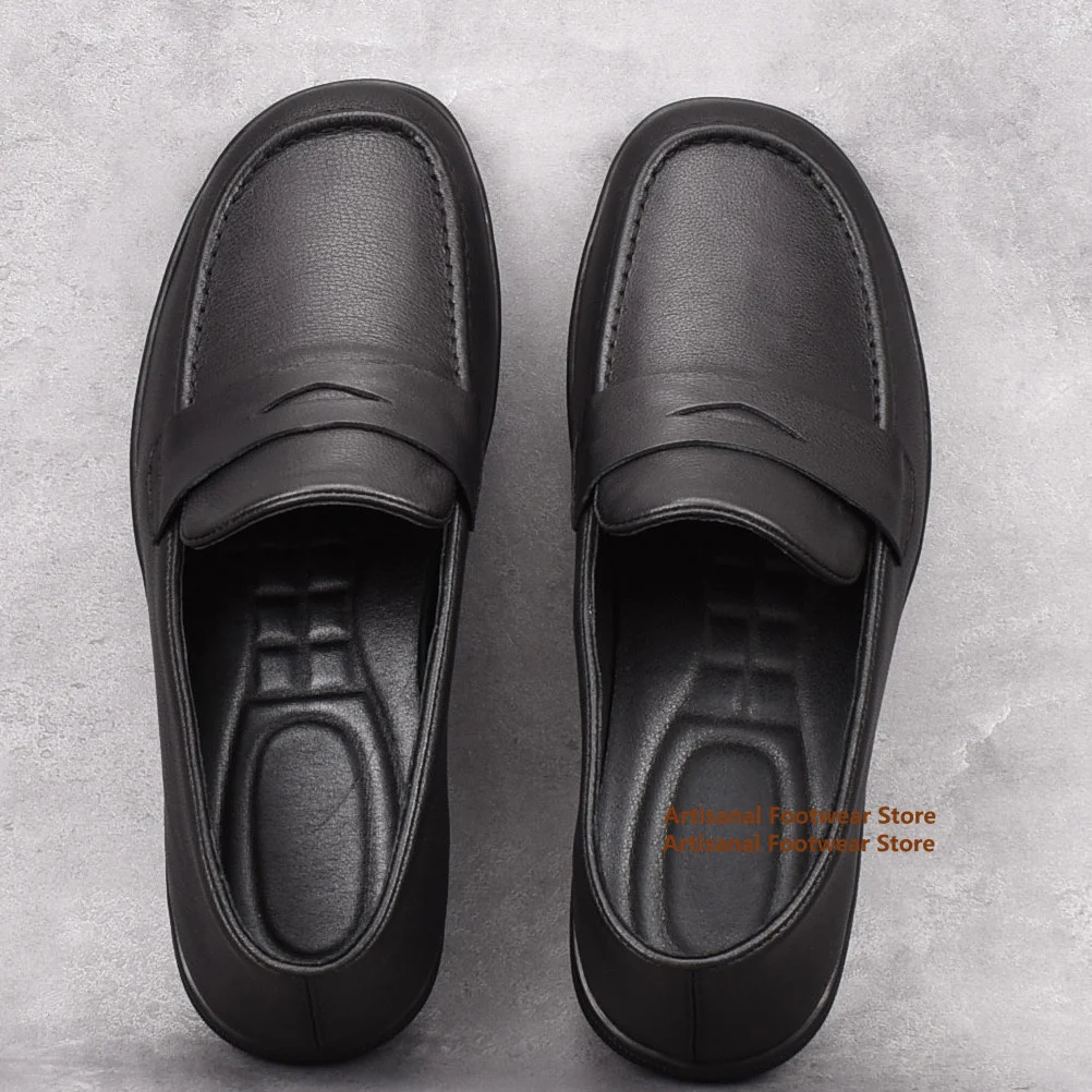 Black Leather Slip On Loafers for Men Soft Leather Soft Soles Driving Shoes Solid Color Casual Shoes Breathable Leather Shoes
Black Leather Slip On Loafers for Men Soft Leather Soft Soles Driving Shoes Solid Color Casual Shoes Breathable Leather Shoes