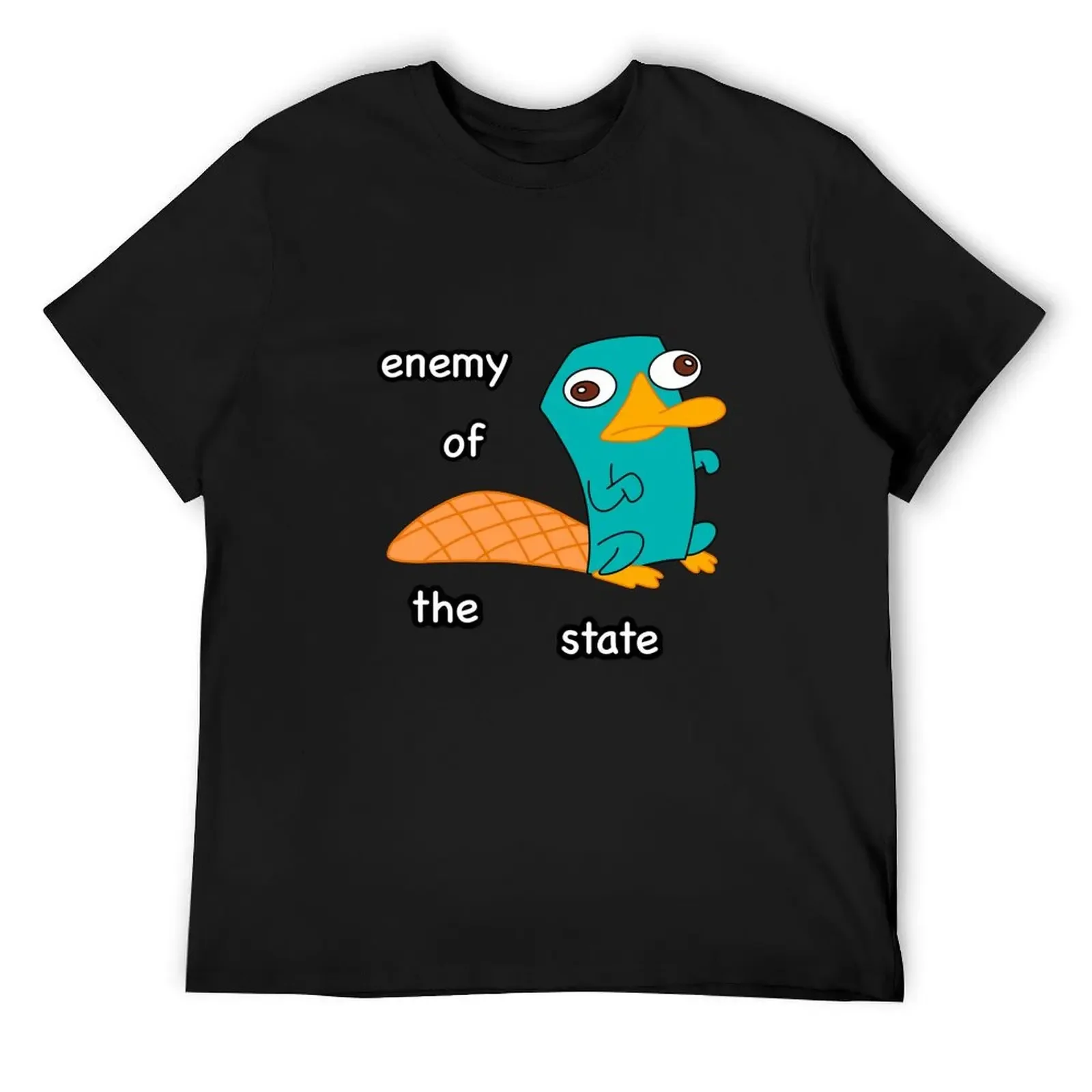 Perry the Platypus Enemy of the State - white text T-Shirt sweat customs heavy weight t shirts for men
Perry the Platypus Enemy of the State - white text T-Shirt sweat customs heavy weight t shirts for men