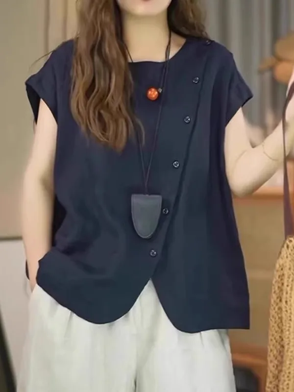 Модный летний топ для женщин больших размеров: свободный, повседневный, омолаживающий, в корейском стиле, для работы и отдыха
Модный летний топ для женщин больших размеров: свободный, повседневный, омолаживающий, в корейском стиле, для работы и отдыха