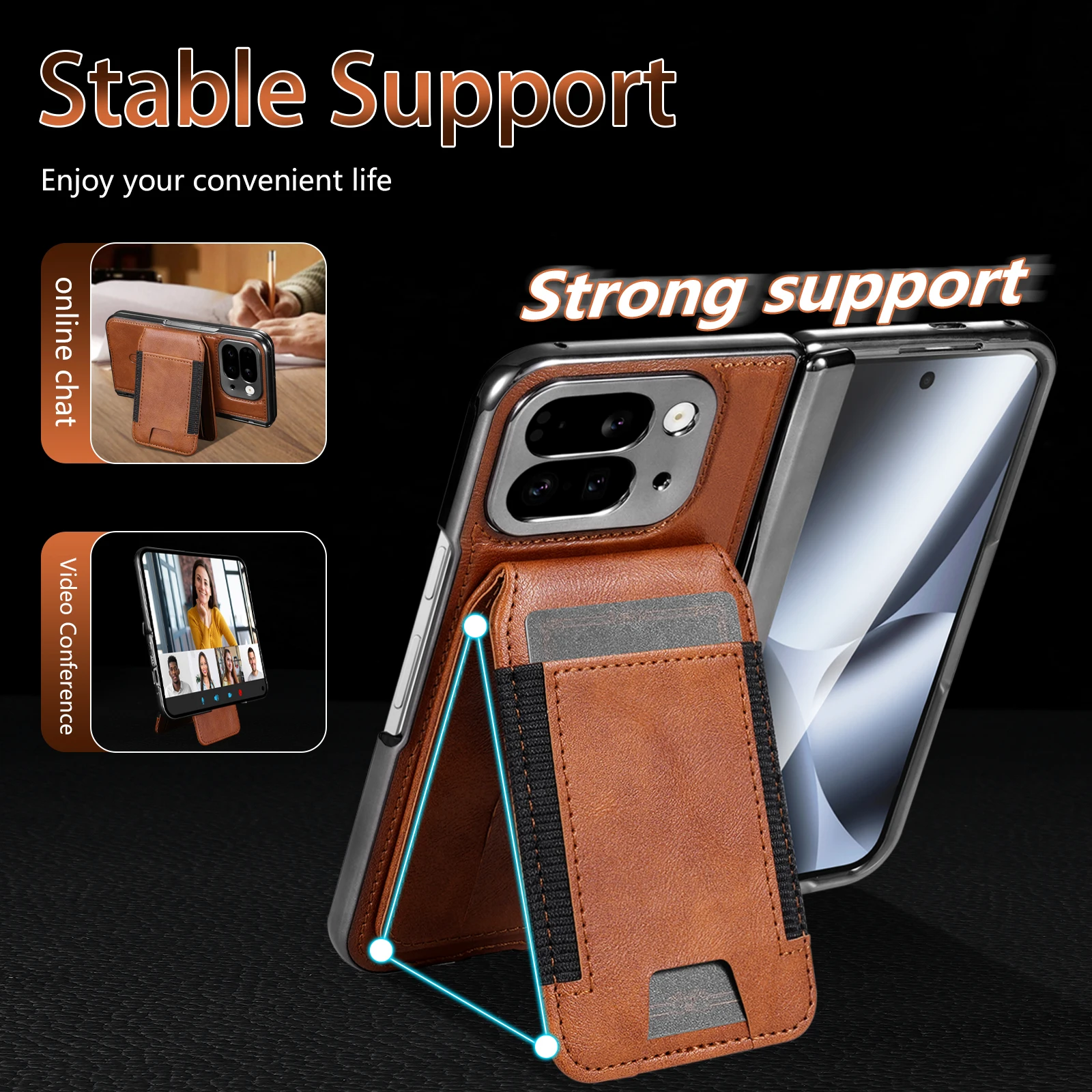 For Google Pixel 10 Pro Fold with Magnetic Card Holder and Tempered Glass Screen Protector Foldable Phone Case
For Google Pixel 10 Pro Fold with Magnetic Card Holder and Tempered Glass Screen Protector Foldable Phone Case