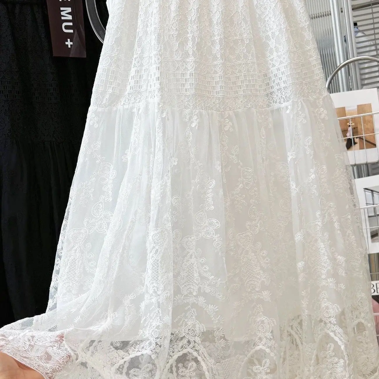Elegant A-Line Skirt Elastic Waist Lace Over-Knee Fairy Tale Long Skirt Women's Casual High Waist Polyester Fiber Skirt
Elegant A-Line Skirt Elastic Waist Lace Over-Knee Fairy Tale Long Skirt Women's Casual High Waist Polyester Fiber Skirt