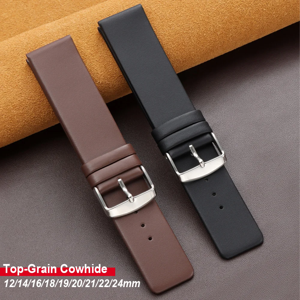 Ultra-thin Genuine Leather Watch Strap for Men Women 12/14/16/18/19/20/21/22/24mm Vintage Brown Black Cowhide WatchBand Bracelet
Ultra-thin Genuine Leather Watch Strap for Men Women 12/14/16/18/19/20/21/22/24mm Vintage Brown Black Cowhide WatchBand Bracelet