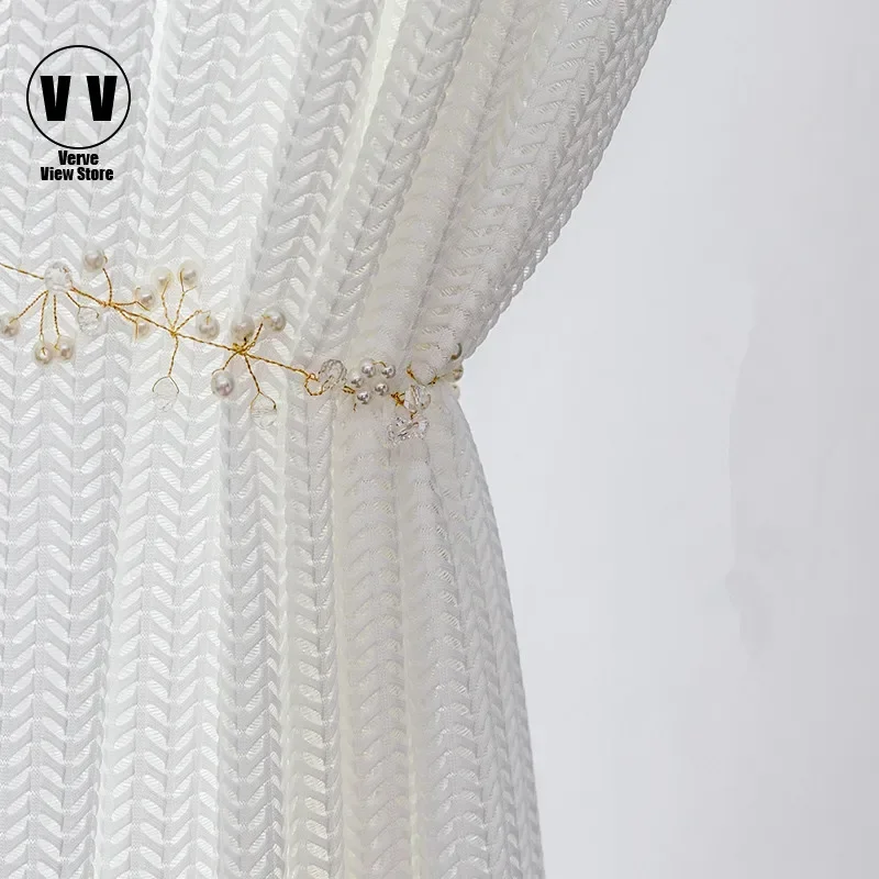 Delicate Jacquard Tulle Curtains For Living Room Luxury white Sheer Voile Window Curtain for Bedroom lace cortina para sala
Delicate Jacquard Tulle Curtains For Living Room Luxury white Sheer Voile Window Curtain for Bedroom lace cortina para sala