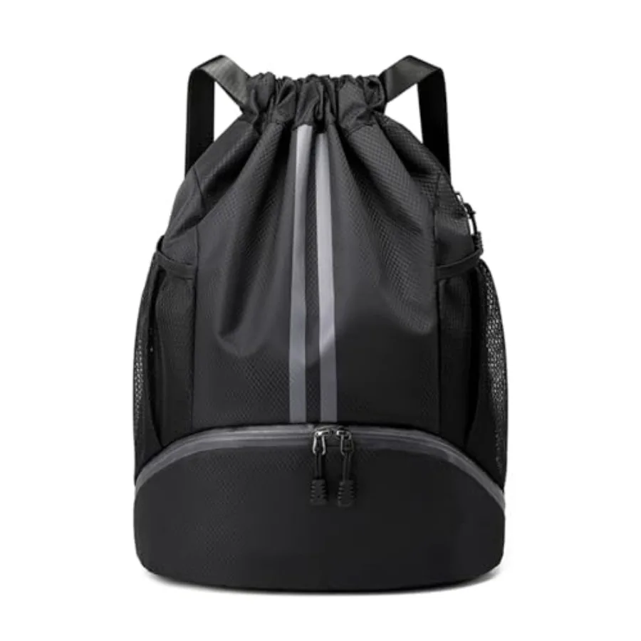 Drawstring Backpack Gym Bag with Shoes Compartment for Soccer, Basketball, Swim, Water-Resistant String Backpack Beach Cinch fo
Drawstring Backpack Gym Bag with Shoes Compartment for Soccer, Basketball, Swim, Water-Resistant String Backpack Beach Cinch fo