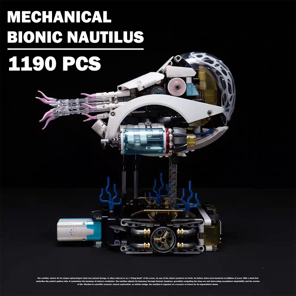1190 PCS MOC Mechanical Bionic Nautilus Model Building Blocks Motor Set Sea Animals Creatures Assembly Bricks Toys for Kids Gift
1190 PCS MOC Mechanical Bionic Nautilus Model Building Blocks Motor Set Sea Animals Creatures Assembly Bricks Toys for Kids Gift