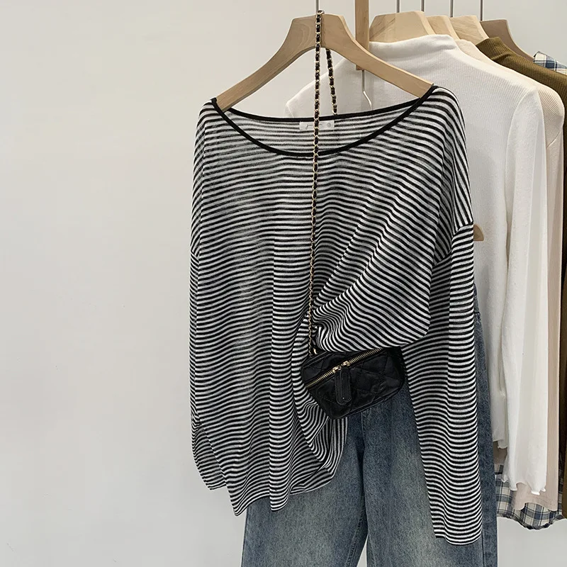 American Style 2025 New Design Sense Top Korean Style Irregular Striped Patchwork Versatile Slimming Loose Long Sleeve-Shirt
American Style 2025 New Design Sense Top Korean Style Irregular Striped Patchwork Versatile Slimming Loose Long Sleeve-Shirt