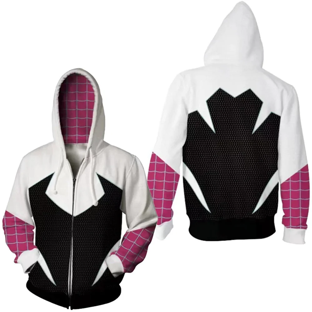 Halloween Parallel Universe 2 Spider-Man Gwen 3D digital printing men's hoodie sweatshirt zipper cos peripheral casual clothing
Halloween Parallel Universe 2 Spider-Man Gwen 3D digital printing men's hoodie sweatshirt zipper cos peripheral casual clothing