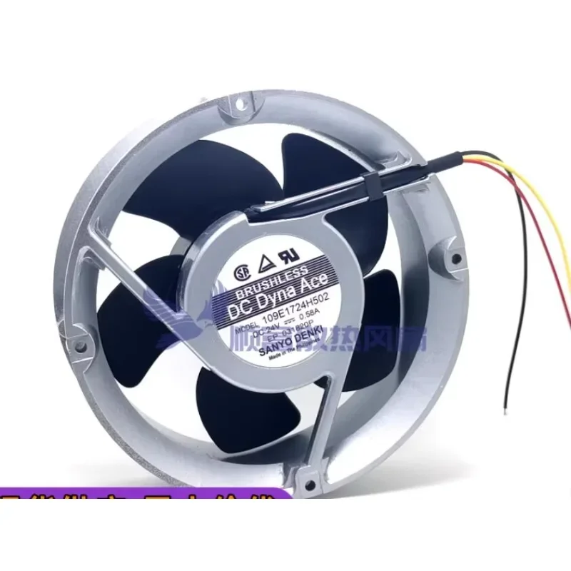Sanyo Denki 109E1724H502 DC 24V 0.58A 172x172x51mm 3-Wire Server Cooling Fan
Sanyo Denki 109E1724H502 DC 24V 0.58A 172x172x51mm 3-Wire Server Cooling Fan