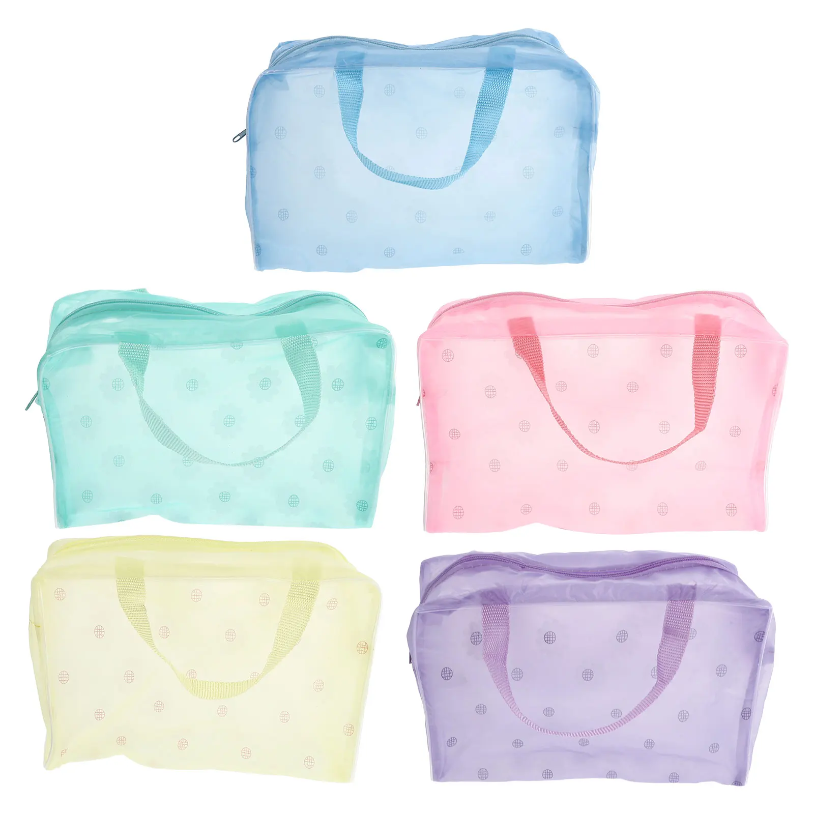 5pcs Pvc Waterproof Bags Floral Design Storage Toiletry Travel Makeup Bags Wall Hanging Handle Durable Strong Organizer
5pcs Pvc Waterproof Bags Floral Design Storage Toiletry Travel Makeup Bags Wall Hanging Handle Durable Strong Organizer