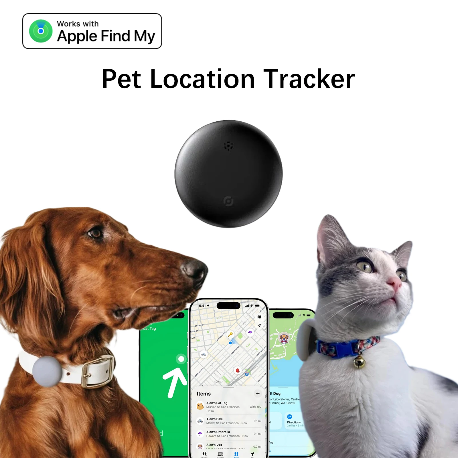 Pet Tracker No Monthly Fee No SIM Work with Apple iOS Find My Anti-Lost Finder Tag for Dogs Cats with Airtag Case GPS Tracker
Pet Tracker No Monthly Fee No SIM Work with Apple iOS Find My Anti-Lost Finder Tag for Dogs Cats with Airtag Case GPS Tracker