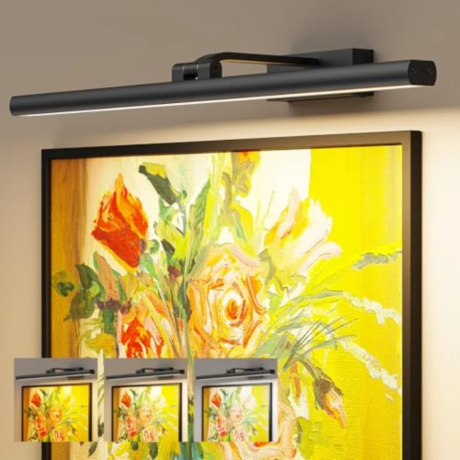 Wireless Picture Lights for Wall 24in Battery Operated Wall Light for Painting Rechargeable CCT Rotatable Art Gallery Light wit
Wireless Picture Lights for Wall 24in Battery Operated Wall Light for Painting Rechargeable CCT Rotatable Art Gallery Light wit