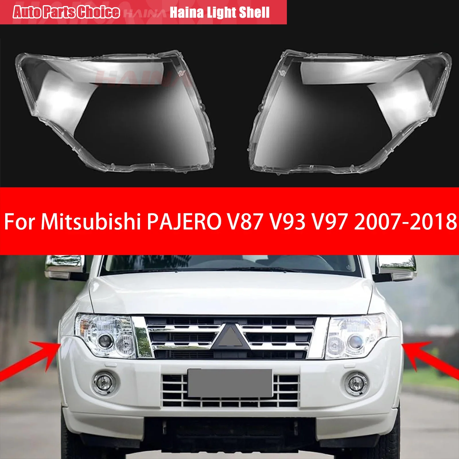 Headlamp Cover For Mitsubishi PAJERO V87 V93 V97 2007-2018 Transparent Car Headlight Cover Lens Lampshade Glass Lamp Shell Caps
Headlamp Cover For Mitsubishi PAJERO V87 V93 V97 2007-2018 Transparent Car Headlight Cover Lens Lampshade Glass Lamp Shell Caps